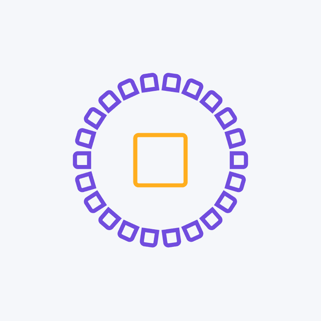 cowork Circle of chairs seating arrangement 40 seats